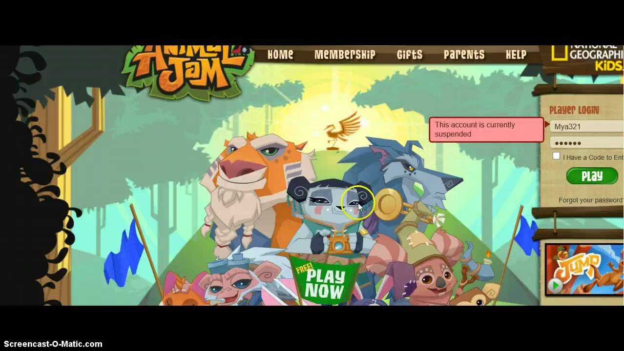 Animal jam sign in for players